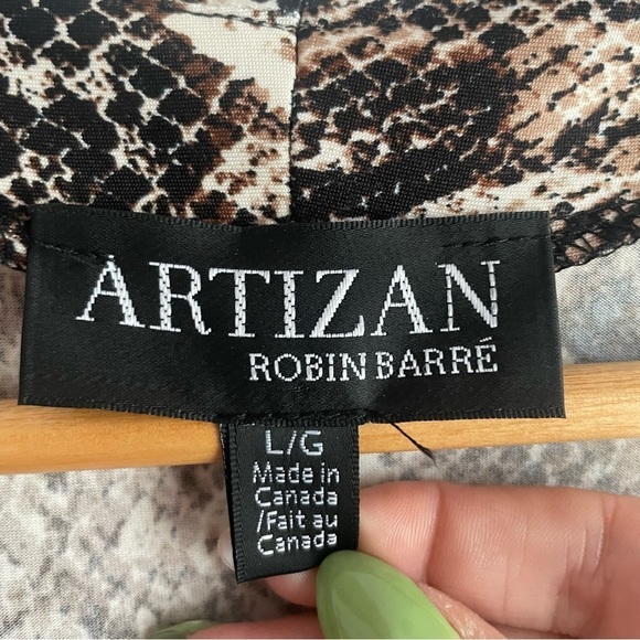 ARITZAN BY ROBIN BARRE Multi-Way Tie Cardigan kimono tunic size large - Picture 5 of 5